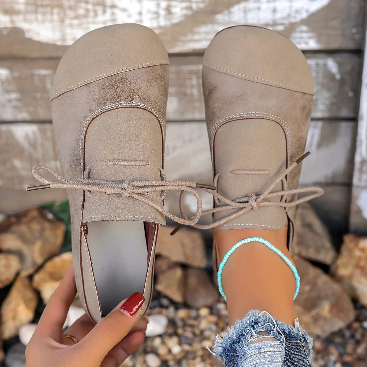 Casual Lace-Up Loafers Off-white ebba3bffce6b4613a39897a85a92b281-Max-Origin