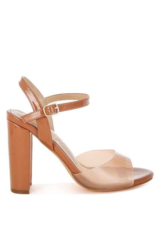 Kessel Tinted Clear Strap Block Heel Sandals ebc16e36-7e68-42ef-ad19-0080d7e92b1d