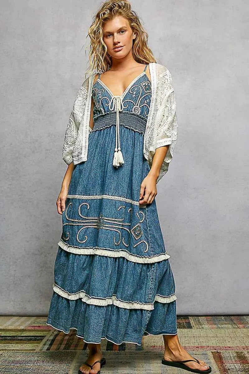 POL Open Front Crochet Cardigan with Floral Embroidery ebc895c1-0585-4c10-a3b9-3229d4a99707-Max-Origin