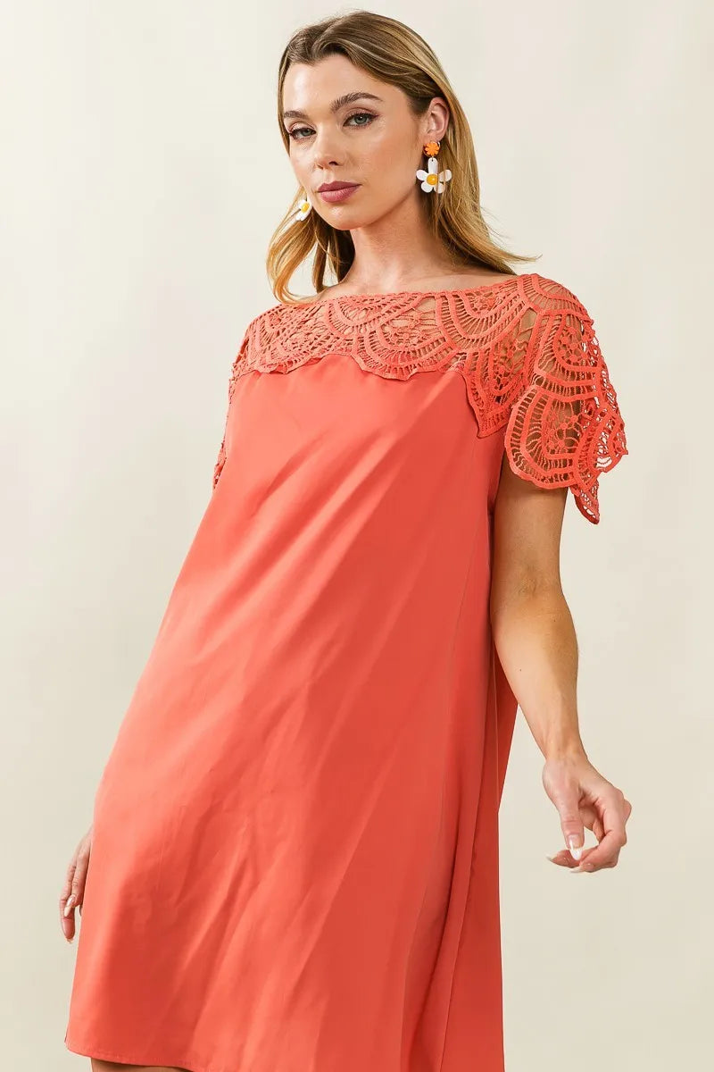 BiBi Crochet Lace Yoke Detailed Wrinkled Dress ebe150c726c24b26851d7a54dd03ed97-Max-Origin