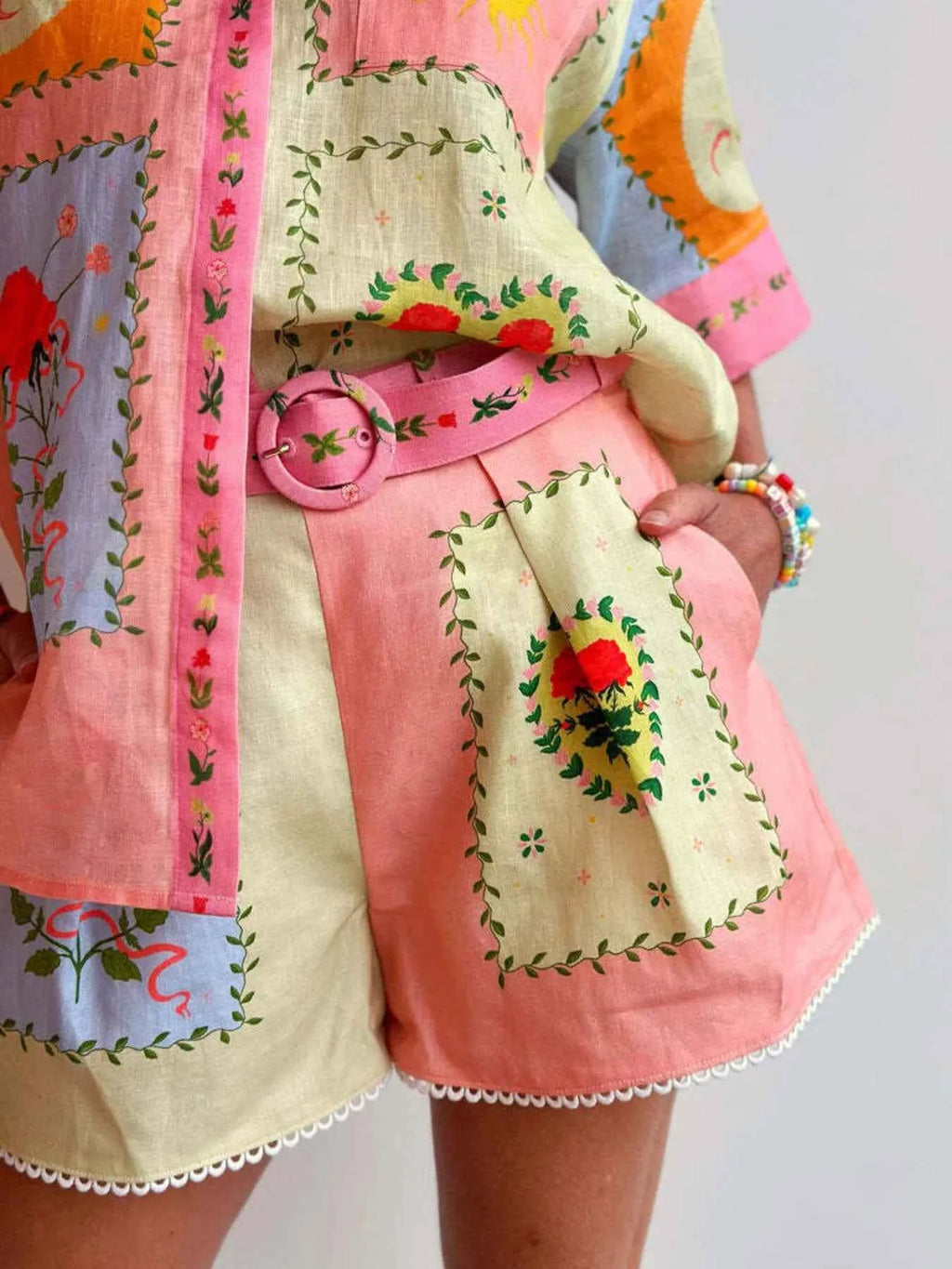 Printed Short Sleeve Shirt and Shorts Set ebe26d4b7b8d40caa807eff64103a11d-Max-Origin