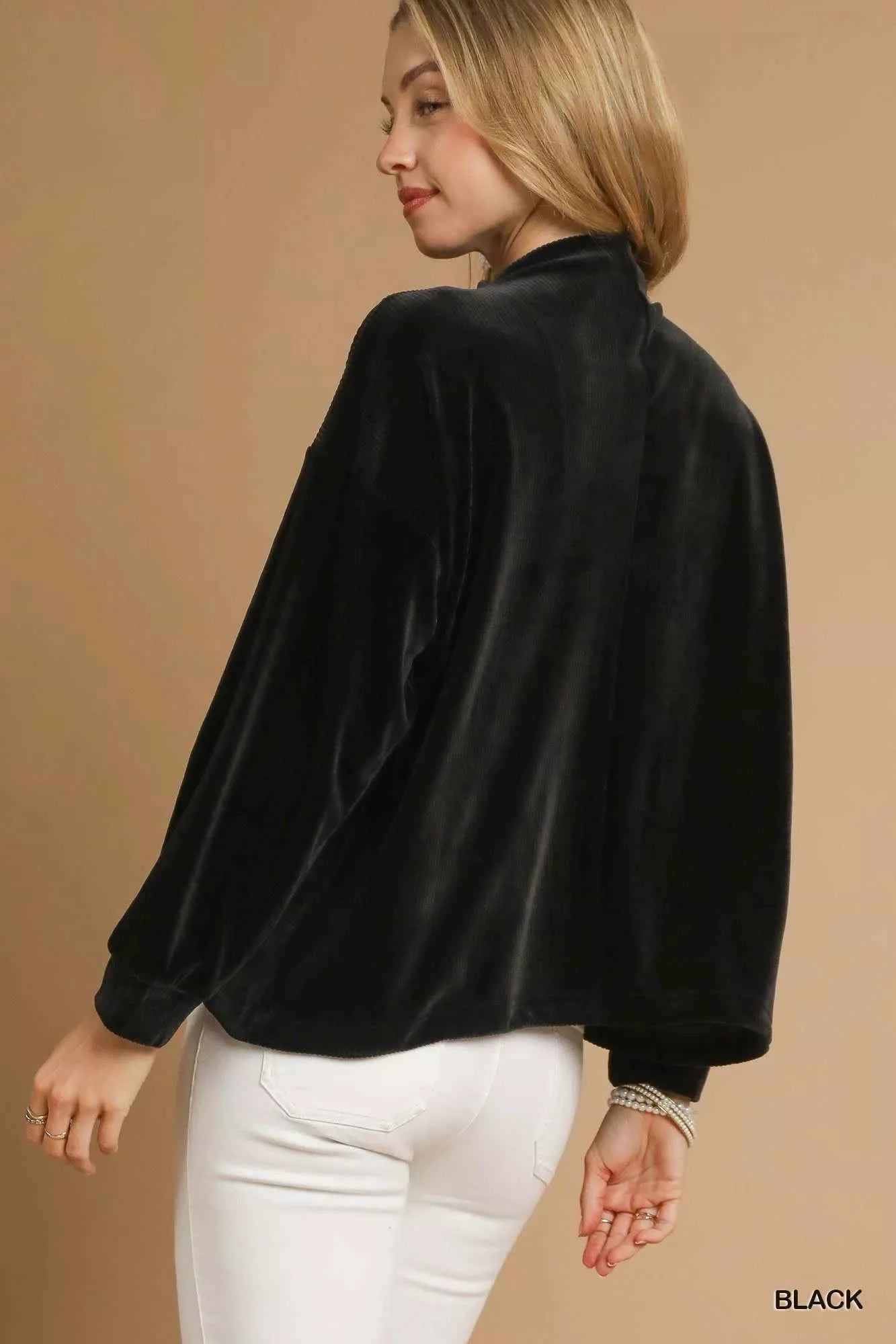 Umgee Ribbed Drawstring Hem Knit Top ec23abb6-a5f2-4f94-9d64-8a8fd6bfb7e5-Max-Origin
