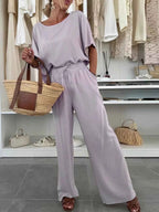 Full Size Casual Loose Round Neck Top and Pants Two-Piece Set Plus Size Gray Purple ec36af24-c301-49c0-a5b4-11e0d8a2a853-Max-Origin