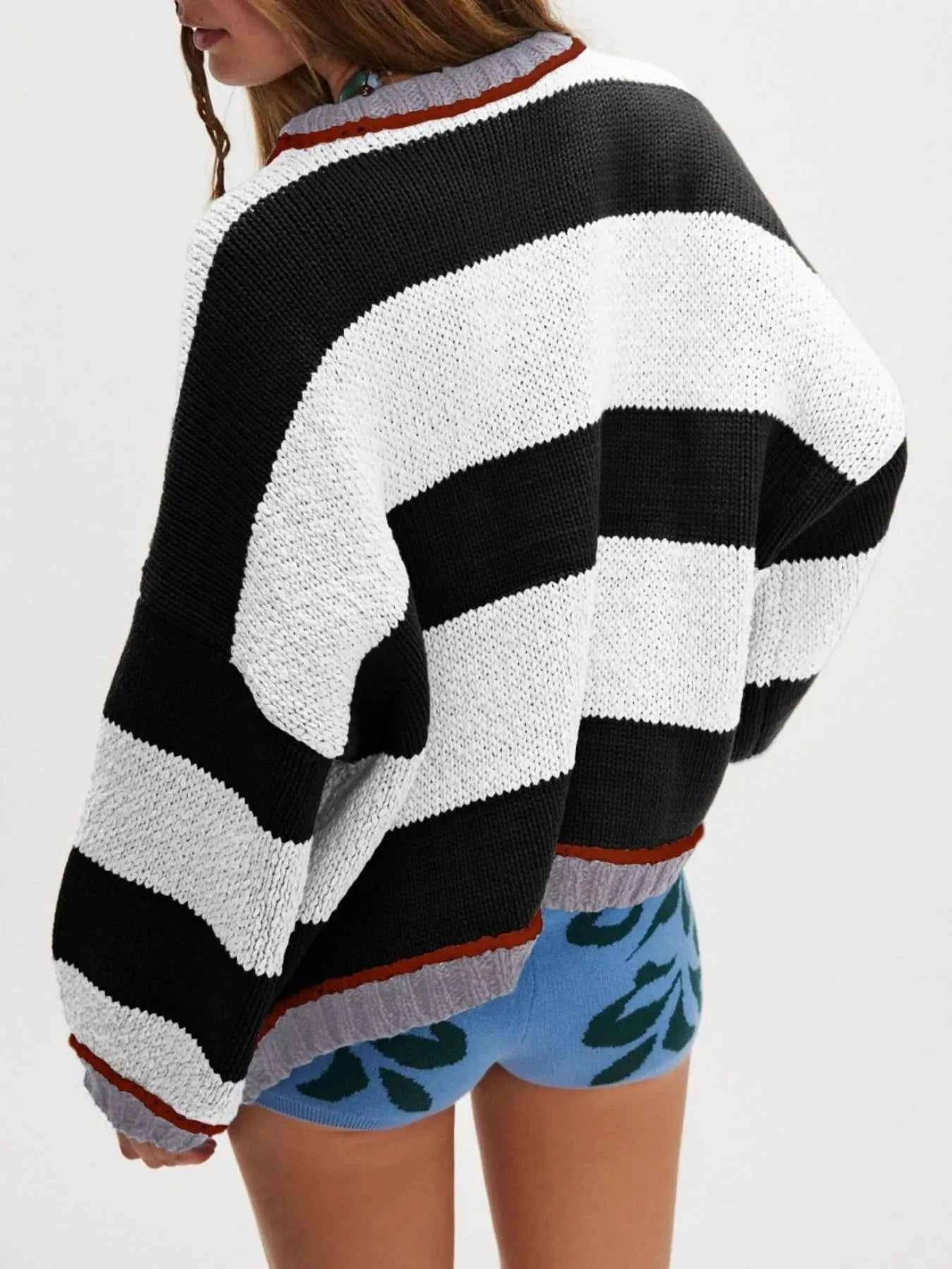 Color Block Round Neck Sweater ec3c1857-9ab4-4b09-a1be-e7c267ea1eed-Max-Origin