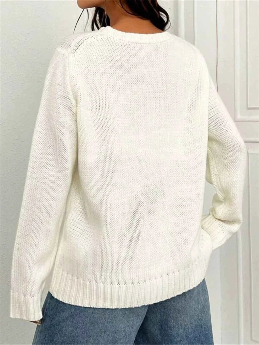 US Flag Round Neck Long Sleeve Sweater ec652dc610e047adad746531544b5250-Max-Origin