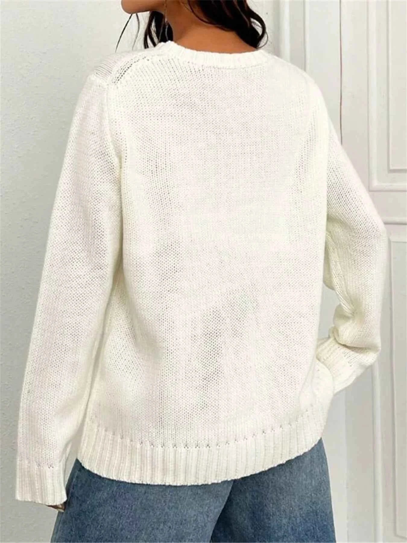 US Flag Round Neck Long Sleeve Sweater ec652dc610e047adad746531544b5250-Max-Origin