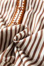 Stripe Embroidered Trim Ruffle Hem Collared Dress ec6cfdc4-0be8-42aa-9859-7b18f16a4027