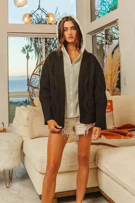 BiBi Knit Hoodie Rhombus Sweater Jacket ec6dd2bf-15ed-446f-b6e2-e20d33e157fd-Max-Origin