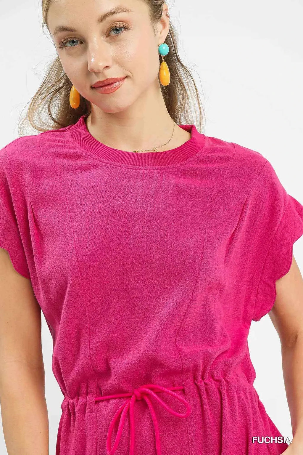 Umgee Linen Blend Scallop Hem Mini Dress ec806ae9-0fe0-4dcf-86f6-92d54fc0216a-Max-Origin