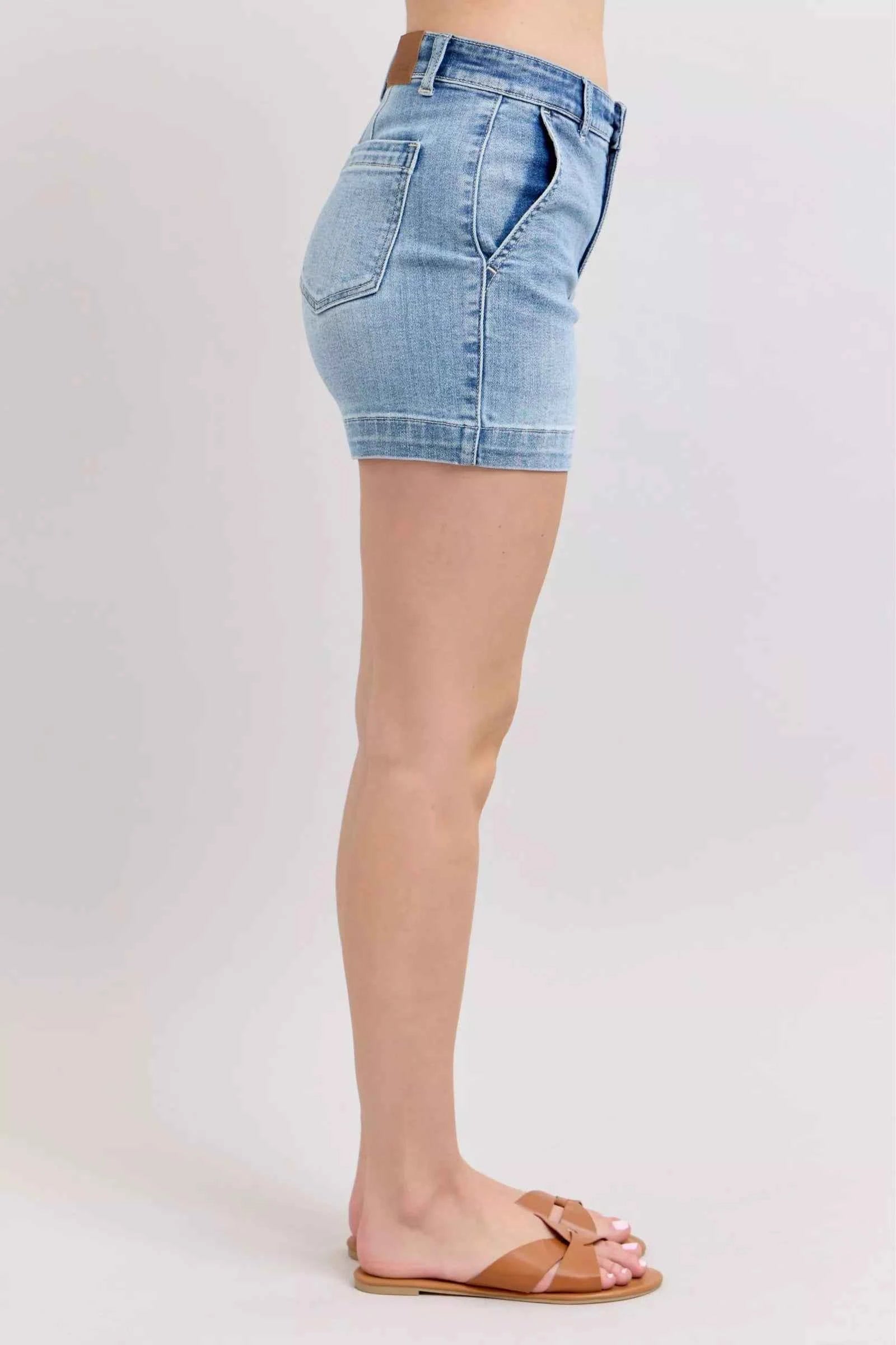 Judy Blue Mid Rise Denim Shorts ec95c038-f109-4352-8dca-f14131c185bb-Max-Origin