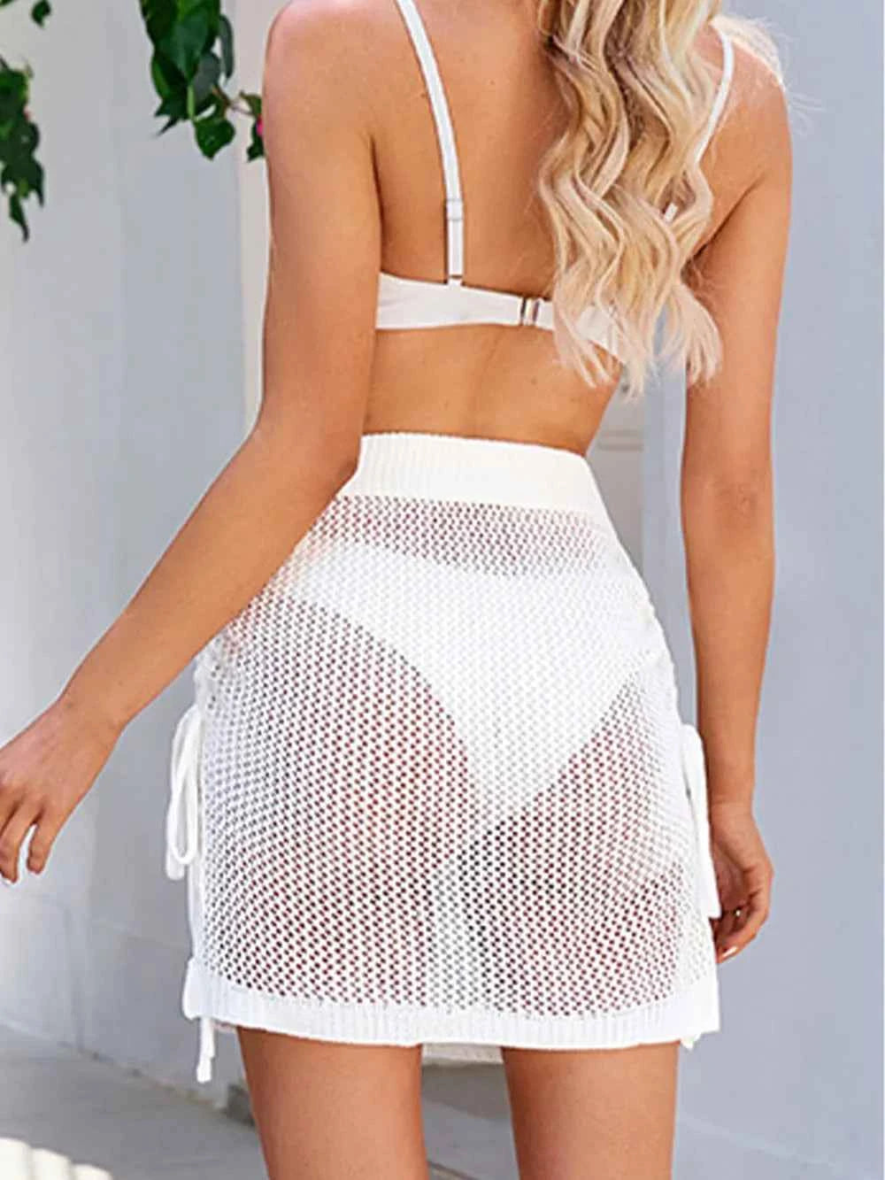 Drawstring Elastic Waist Swim Skirt ecb33916-5414-4e3a-a4d8-3d408ec2fdeb-Max