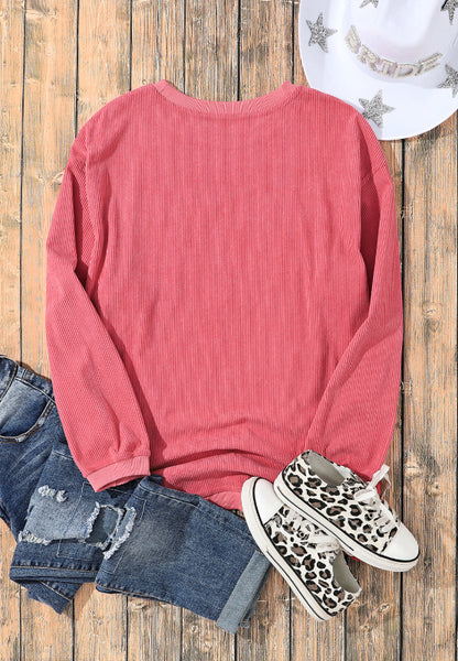 Valentine's Day LOVE Round Neck Long Sleeve Sweatshirt