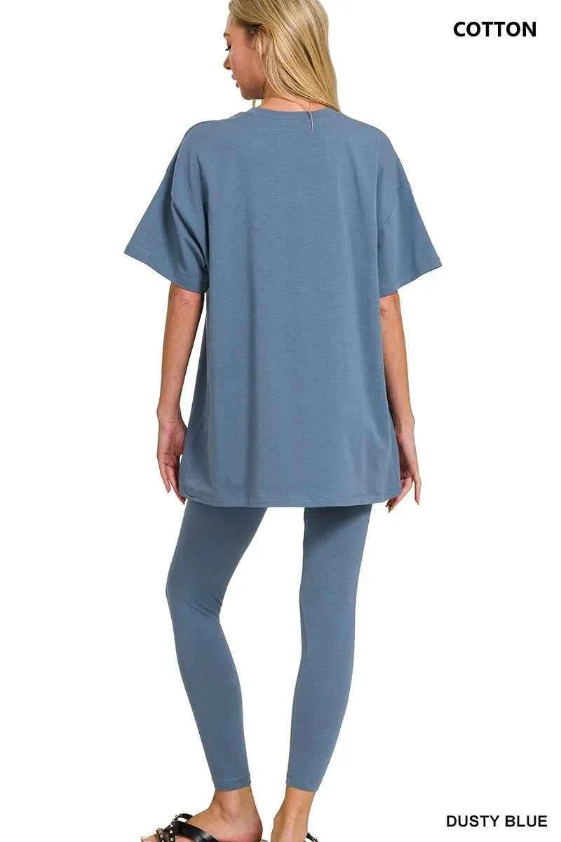 Zenana Cotton Round Neck Top & Legging Set ece5b4ca92fd4119b632f6203199d3a7-Max-Origin