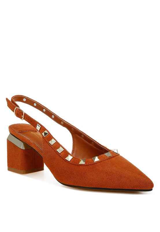 Ameya Stud Emebllished Microfiber Sandals Tan ece9f078-b3d7-4fa3-a609-548b39de5b81
