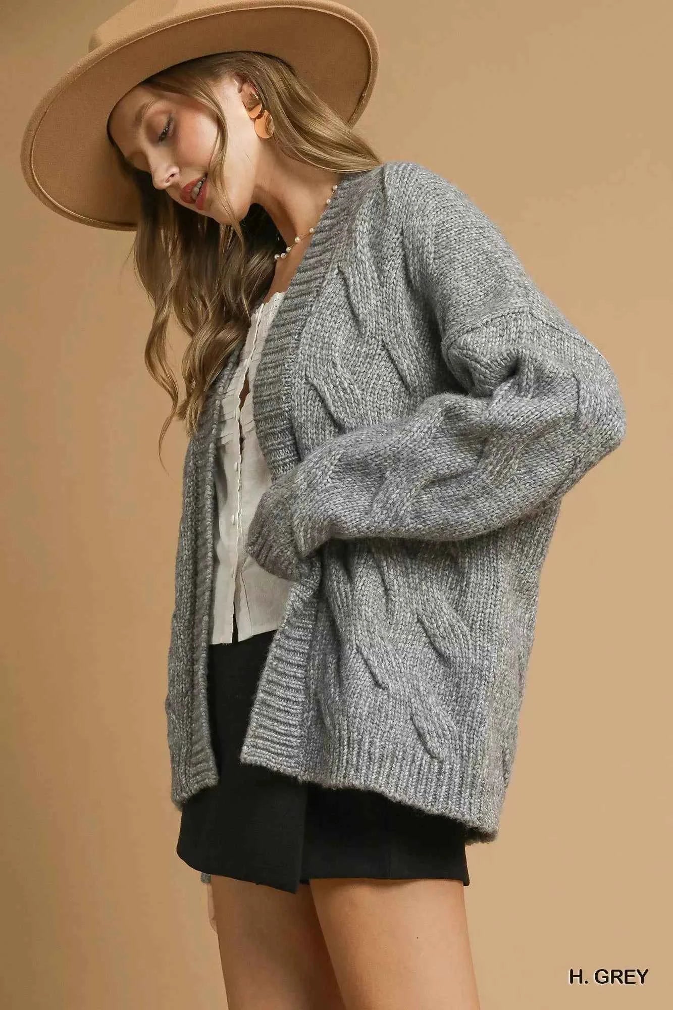 Umgee Chunky Cable Knit Open Front Cardigan eceb181c-eb1e-4109-8246-1ebd76ff40c7-Max-Origin
