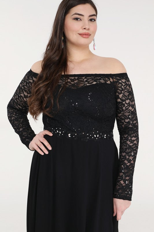 Plus Size Lace Evening Gown – Long Sleeve Chiffon A-Line Dress for Women ecfa17f5-ed9e-4076-8fa8-f62b5e4dfc8e