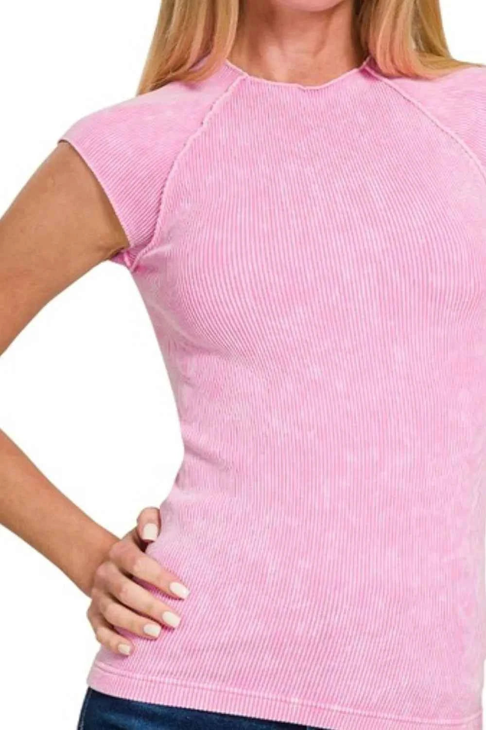 Stone Washed Ribbed Seamless Top ed13ec52-ca2f-4813-bd1d-5a0dfae65f43-Max-Origin