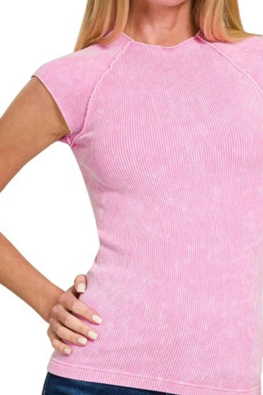 Stone Washed Ribbed Seamless Top ed13ec52-ca2f-4813-bd1d-5a0dfae65f43-Max-Origin