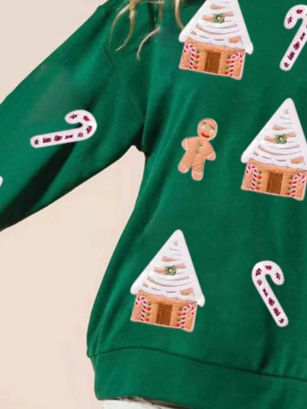 Christmas Gingerbread House Sequin Sweatshirt ed1bbd9a-f3b5-40e4-86cc-428c3c170a67-Max-Origin
