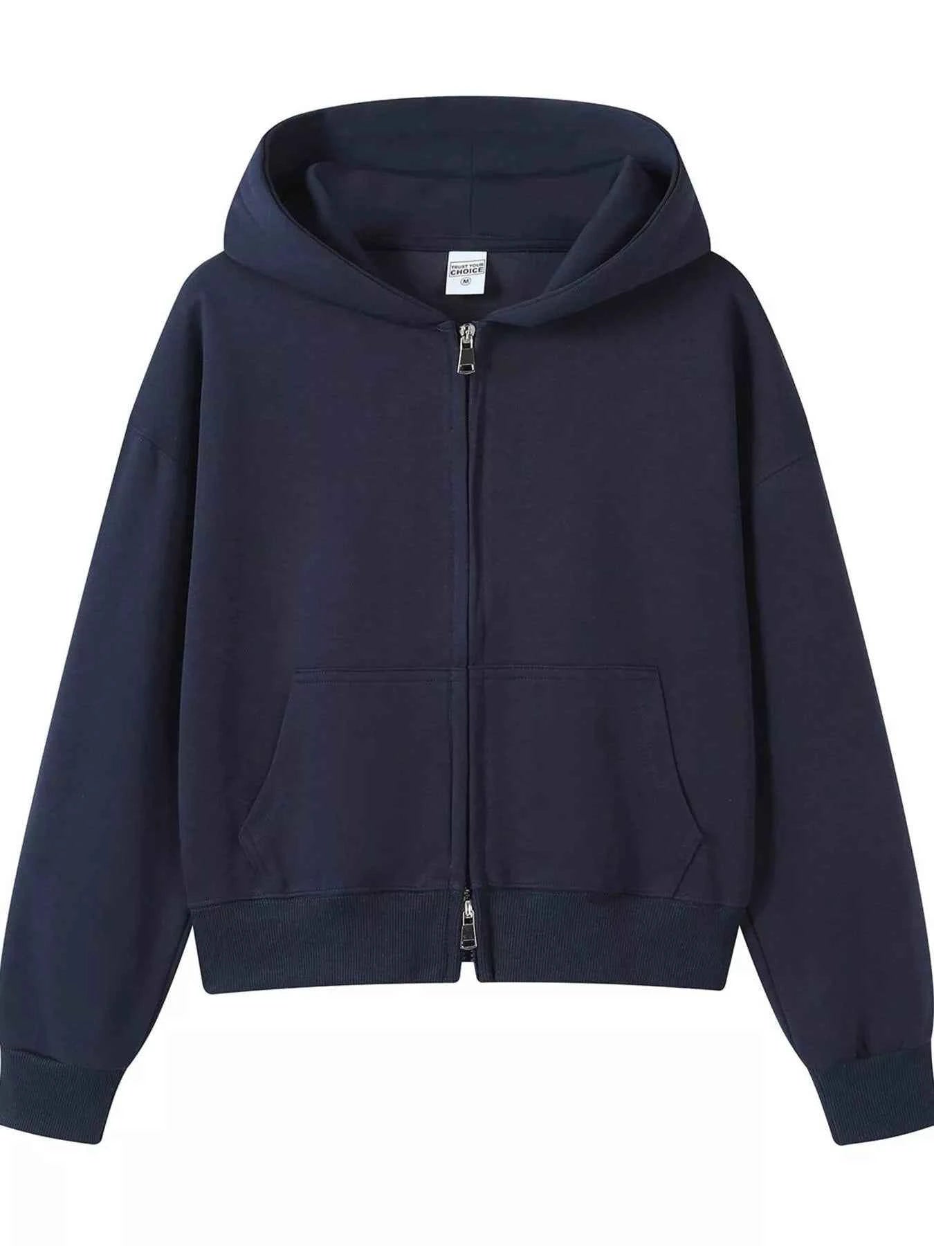 Full Size Casual Zip-Up Long Sleeve Hoodie Plus Size Navy ed1fdb2c-36c2-421f-a5e4-2eff378777d2-Max-Origin