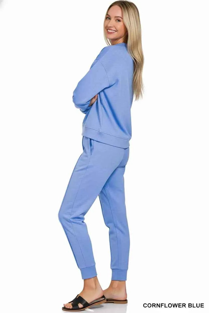 Zenana Scuba Mock Neck Sweatshirt and Joggers Set ed26784b-44b0-4b79-8520-2169ac8c260d-Max-Origin