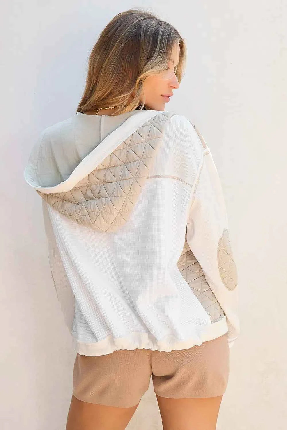 Drawstring Color Block Long Sleeve Jacket ed38df76-81e6-4a08-b0af-a5a570af3a3d-Max