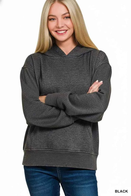 Fleece Acid Wash Kangaroo Pocket Hoodie ed4b4d85-f505-4630-8d93-d106cf40cfc7-Max-Origin