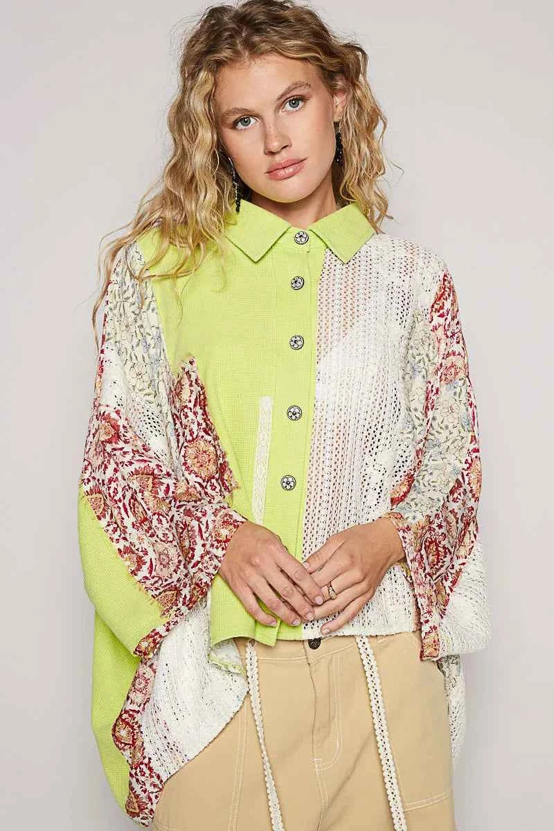 POL Thermal and Crochet Lace Mix Shirt with Floral Pattern NEON LIME ed690537-1f19-4f2c-a998-6373533b63dc-Max-Origin_e4d08e31-1e44-45bb-8461-f4f30334f6f2