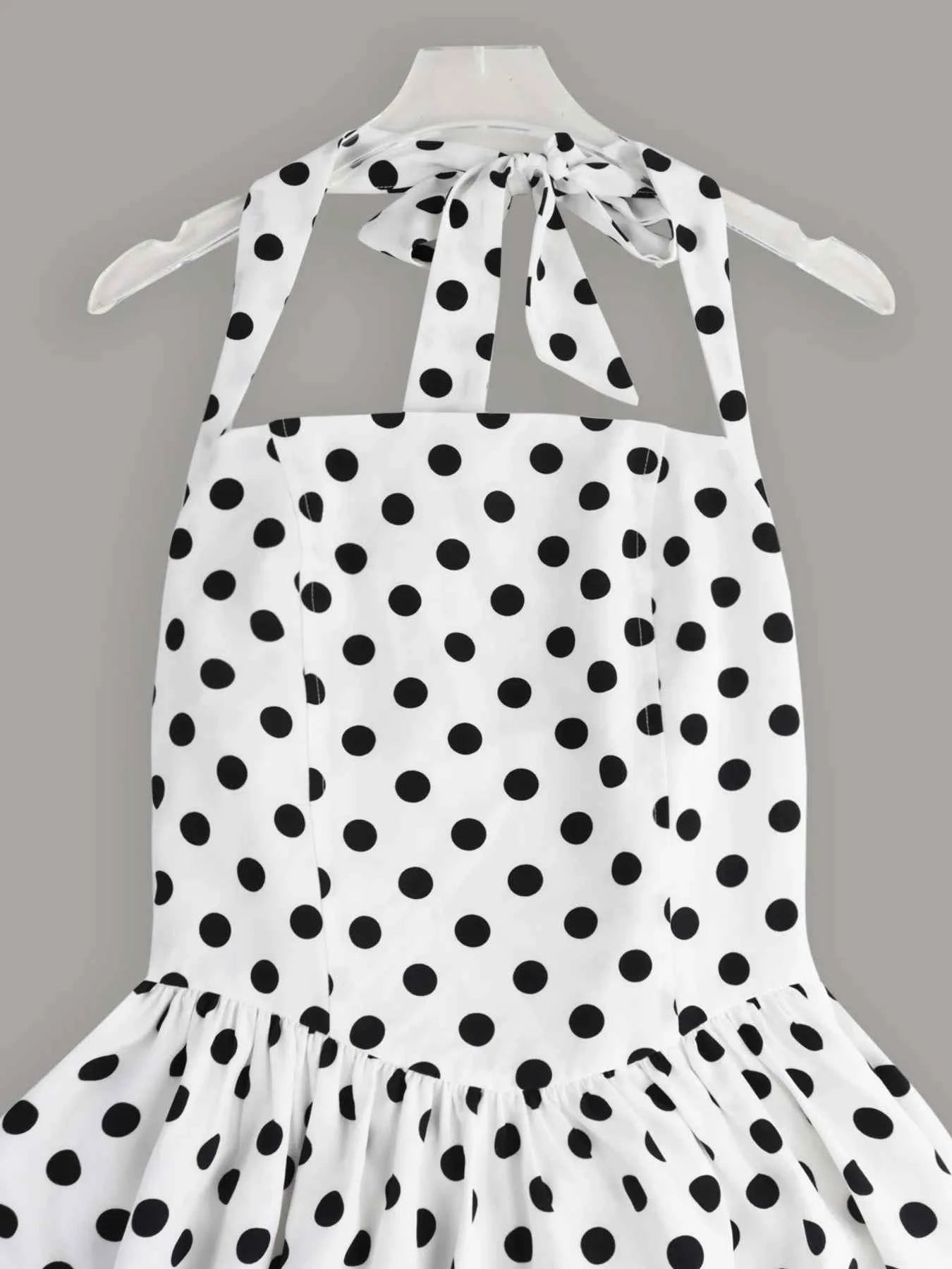 Polka Dot Halter Neck Mini Dress ed9b1c4d-9c85-424f-a205-156fcffefcc8-Max-Origin