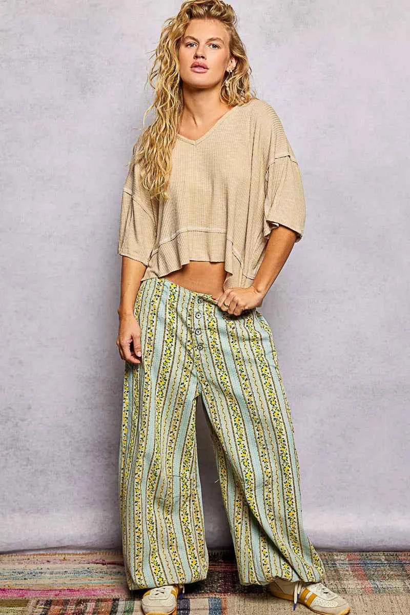 POL Short Sleeve Ccopped Rib T-Shirt with Contrast Stitch Detail ed9f47e0-4ea1-4ccf-918b-ff6921cde5fe-Max-Origin