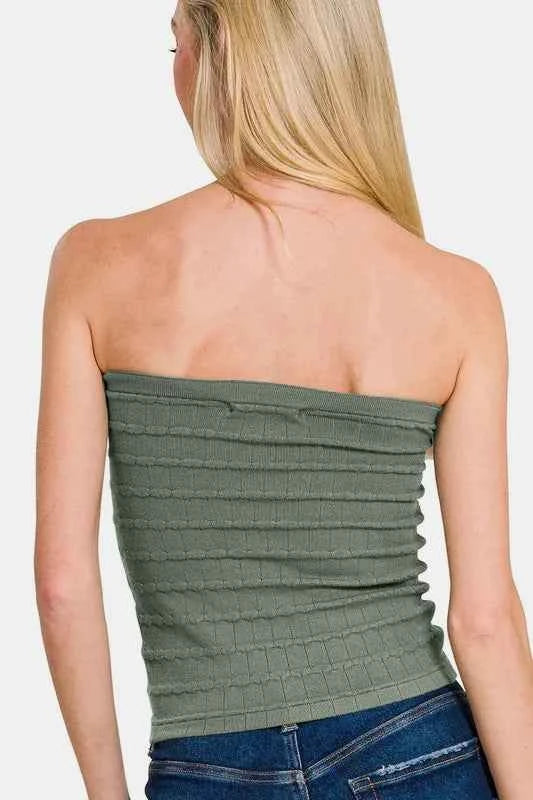 Zenana Ruched Twisted Sweetheart Neck Top eda3da5e-c7f4-4151-9a7e-6a2b9f20def7-Max