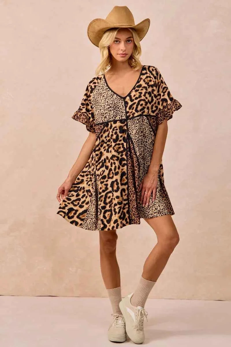 BiBi Leopard Prints Mix and Match Short Sleeves Dress LEOPARD MIX edaaf2a69ac7419c80e1a654ec13d534-Max-Origin