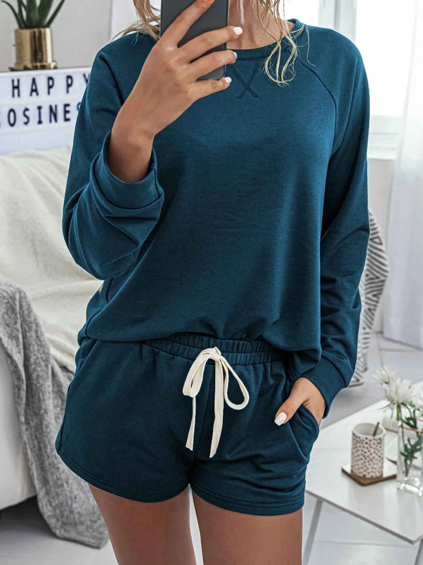 Round Neck Raglan Sleeve Top and Shorts Lounge Set edb8faf3c03d4f3ca872cb980e005965-Max-Origin