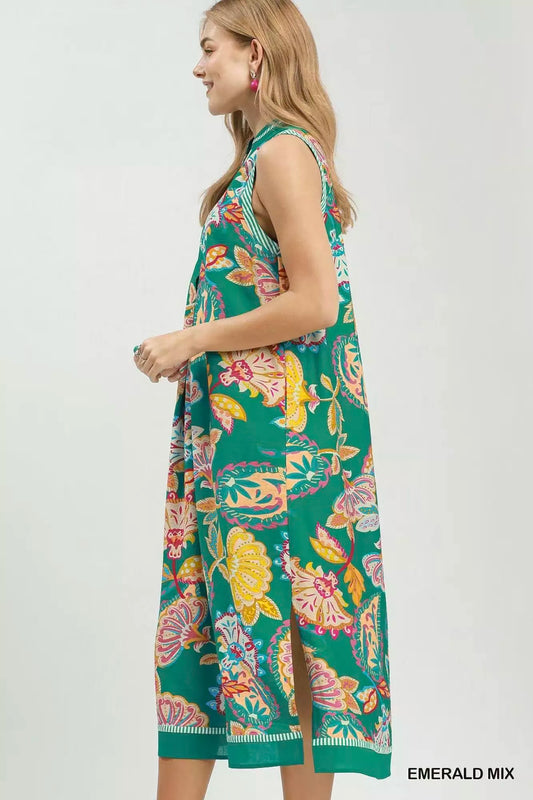 Paisley Floral Sleeveless Midi Dress edc20273-65cb-4fd5-af26-f68f56dbad1b-Max-Origin