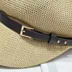 Straw Woven Buckle Hat edc308cd-8e03-4a8f-b71d-d0586b01f127-Max