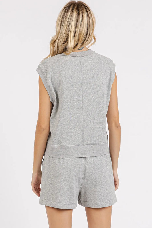French Terry Crew Neck Top and Shorts Set edc9b59afae3495fae70050886e2ea57-Max-Origin