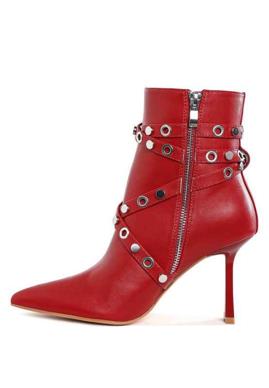 Jacinta Slim Flared Heel Strappy Boots edceccc4-23ed-482a-bde5-b6798271430f