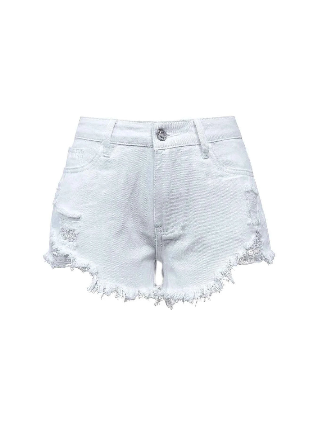Raw Hem High Waist Denim Shorts edde3269e91044c6bf23aaf4dee5cc45-Max-Origin