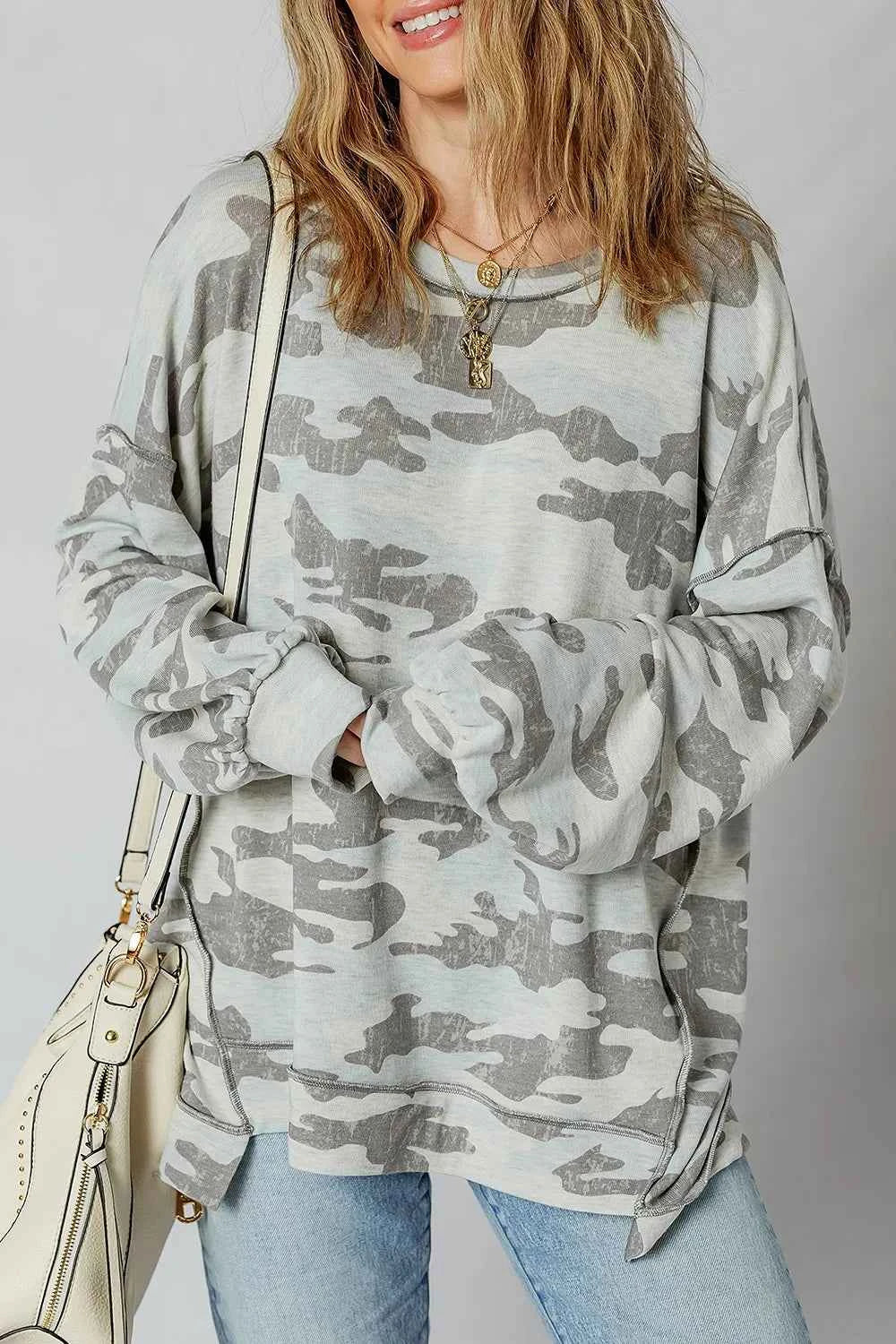 Camouflage Long Sleeve Sweatshirt edec1b3d-513e-4381-8f85-9f68f2e90749-Max-Origin