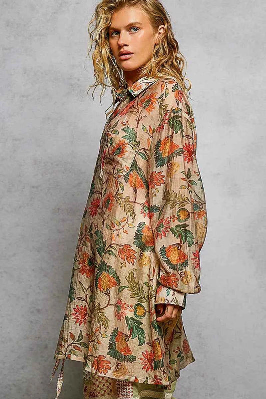 Metal Button Down Floral Long Sleeve Shirt edf099fd-1834-4ce1-afb0-693a32fd96b6-Max-Origin
