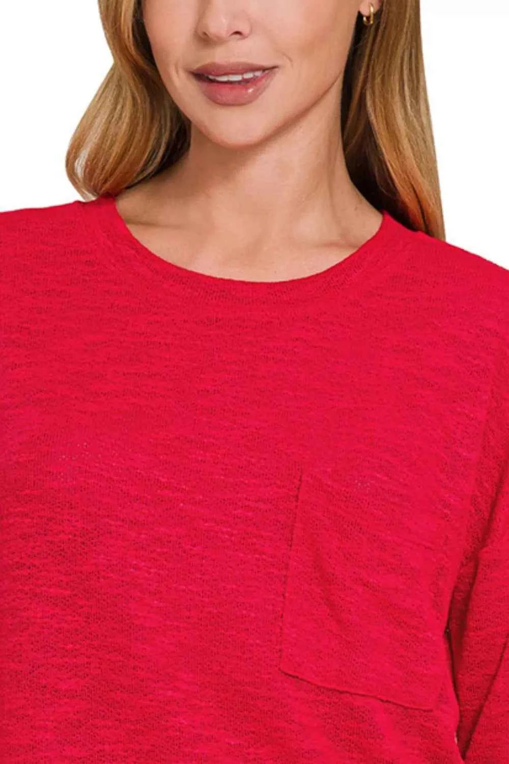Zenana Slub Hacci Long Sleeve T-Shirt edf60905-69ee-410a-b83f-facea1af7877-Max-Origin
