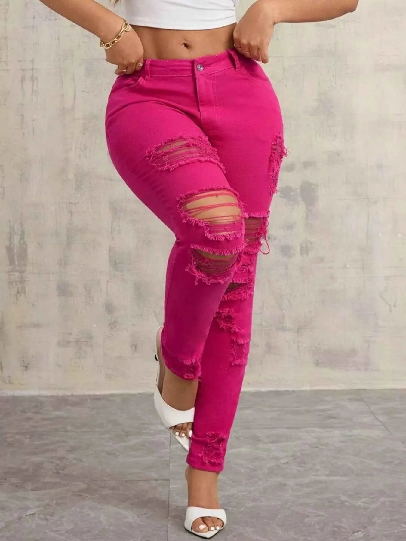 High-Waisted Distressed Skinny Jeans edffb7b9-6d7c-4831-8005-22c622e4ce38-Max-Origin