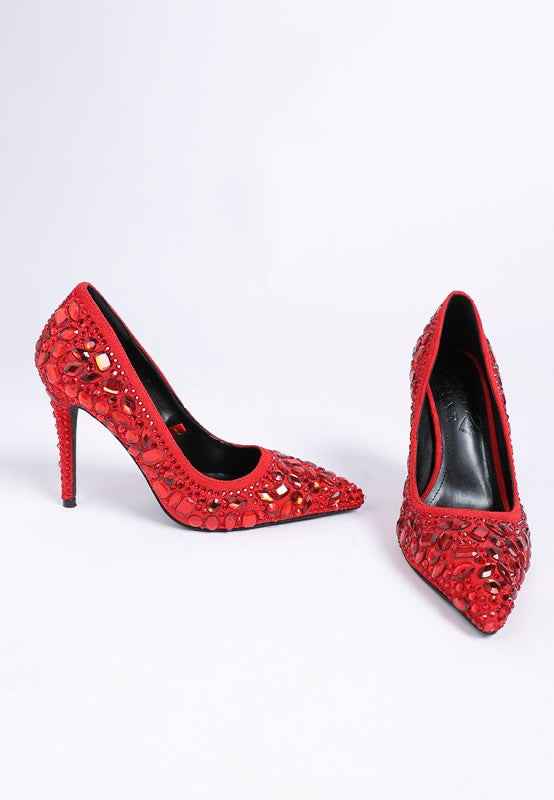 Iceout Diamante & Rhinestone Embellishments Pumps ee01d2d1-5475-4e86-b350-06b53290bb6e