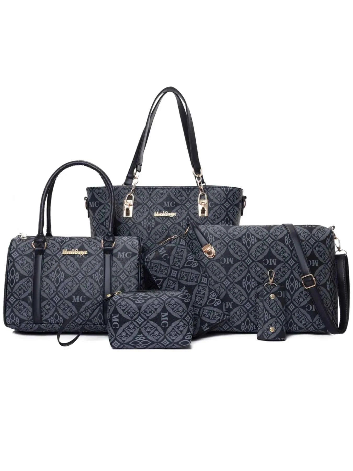 6-Piece Geometric Pattern Bag Set ee065f14-e6e5-4ce4-80ba-9c071e0c91ed-Max-Origin