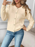 Pearl Embellished Button-Up Cardigan Apricot ee0bd3178ceb448ab5ca41f90880f3fb-Max-Origin