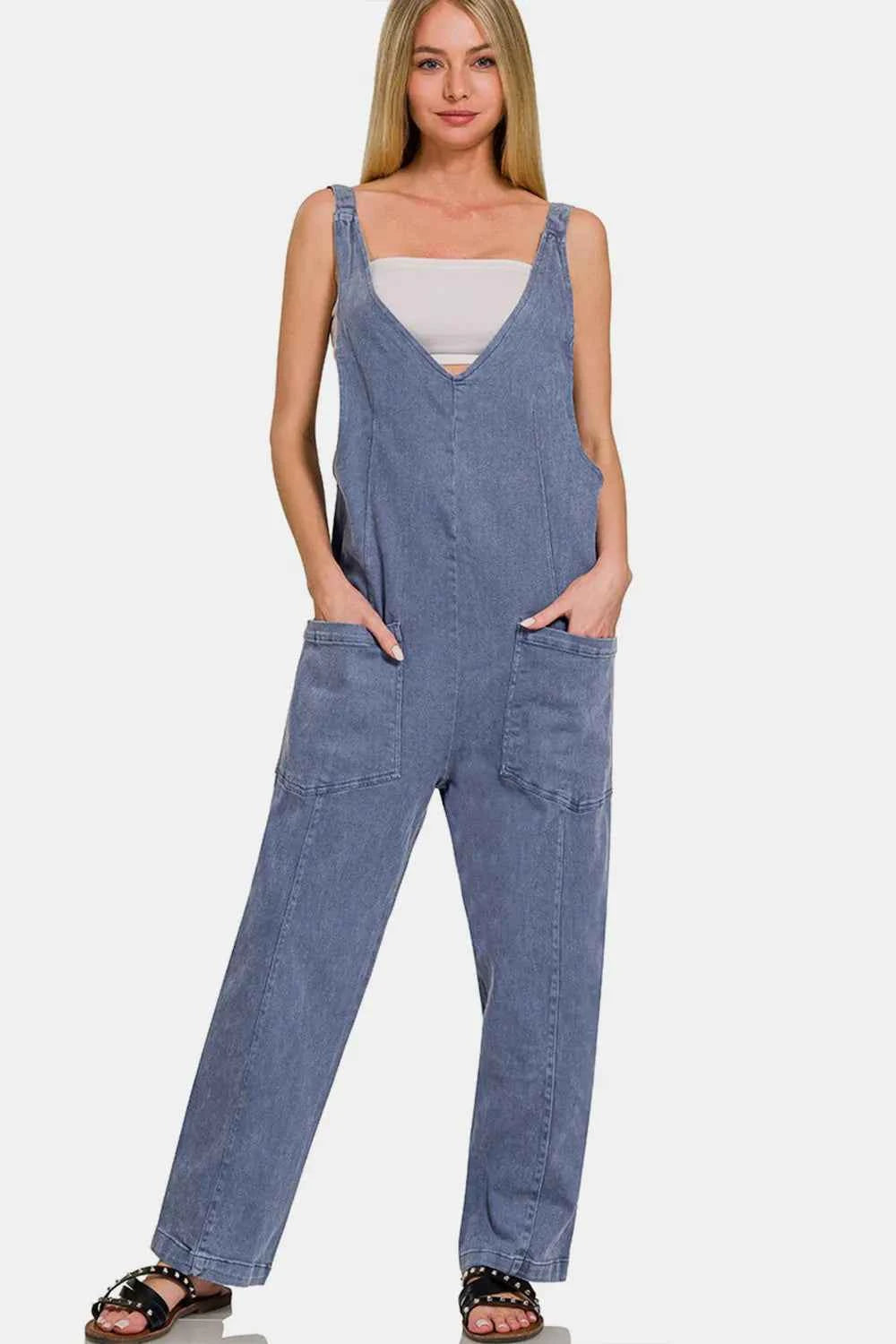 Zenana Pocketed Wide Strap Jumpsuit Black berry ee0e34ac-89ca-42b3-b690-a2ac65b58d52-Max