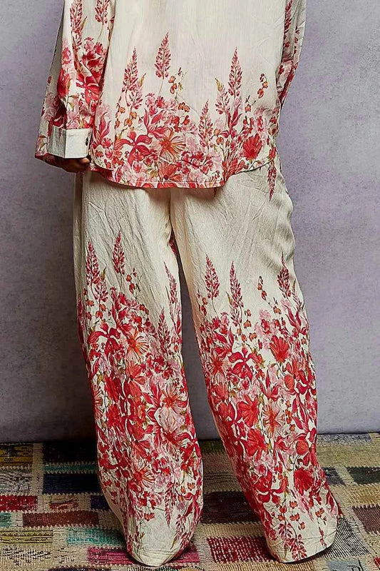 Floral Printed Woven Wide Leg Drawstring Pants ee13286f-8fe3-41d1-9c70-f5283dbb84a1-Max-Origin