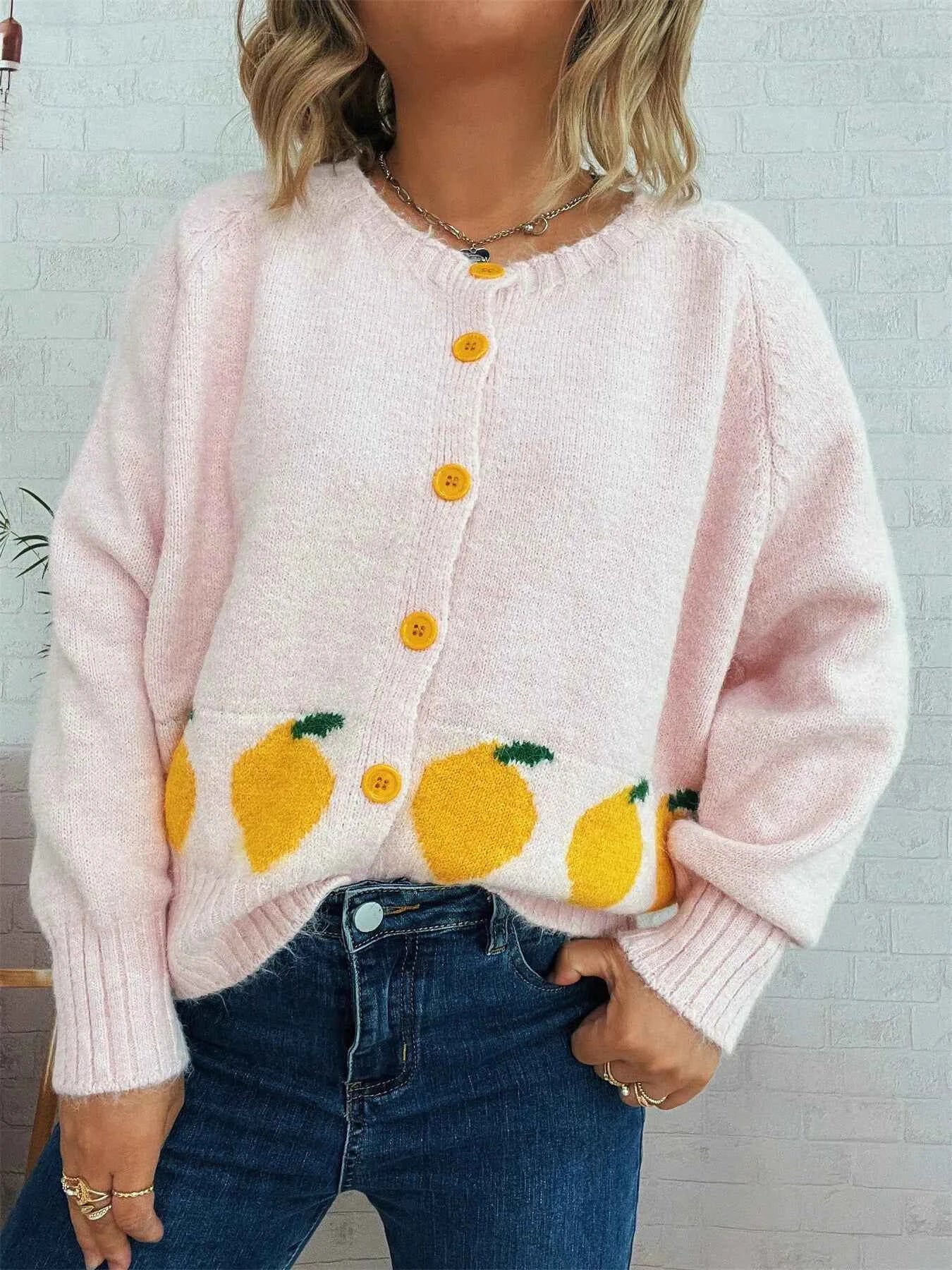 Lemon Pattern Button-Up Cardigan ee13617008dc4937a4f8ca5aac477b0b-Max-Origin