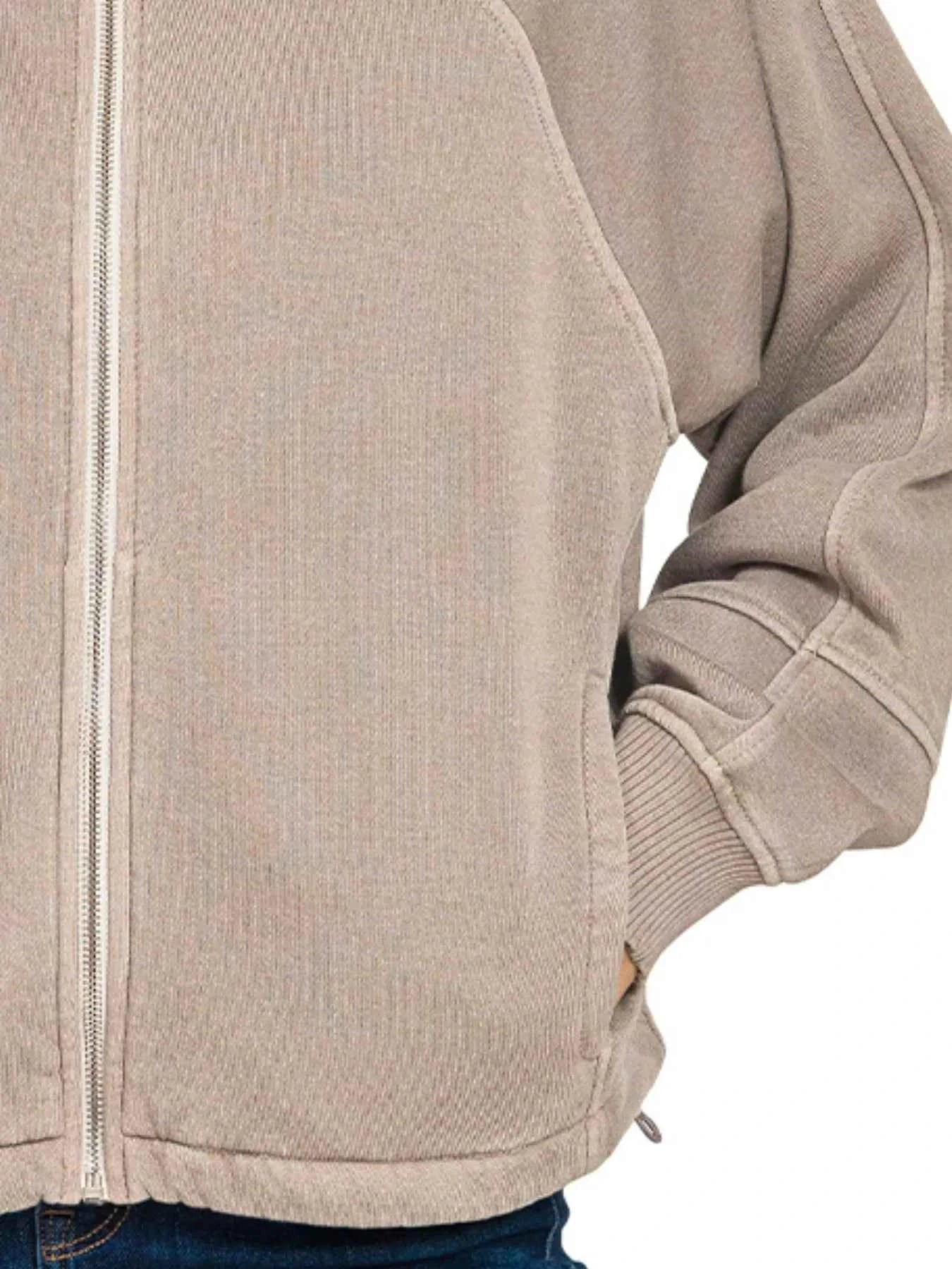 Fleece Pigment Dye Zip Up Hoodie with Pockets ee1eacf1-3239-4d4a-b3f8-5dadbc2c01d8-Max-Origin