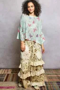 POL Butterflies Pattern Round Neck knit Top with Outseam Rolling Edge ee2328c6-6197-4fdb-8c48-c31ec25a6227-Max-Origin